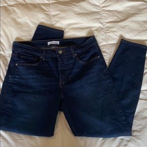 Loft skinny jeans with button detail at ankles